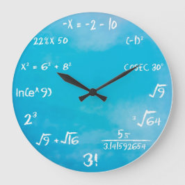 Reloj - reloj de pared azul de la matemáticas