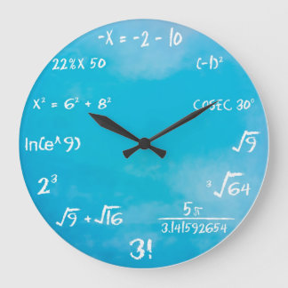 Reloj - reloj de pared azul de la matemáticas