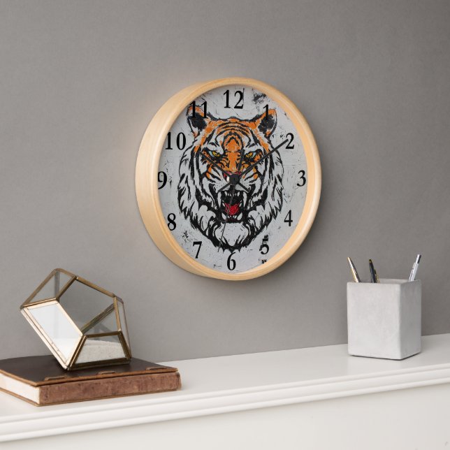 Reloj ¡Reloj de pared de tigre! (Oficina)