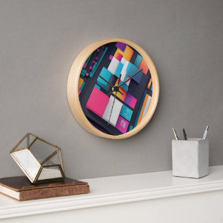 Reloj "Reloj de pared geométrica abstracto moderno - Vib