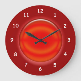 Reloj - reloj rojo del disco 3D
