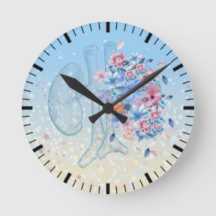 Reloj renal floral para la unidad de nefrología ho