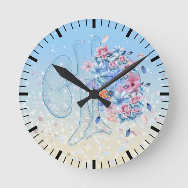 Reloj renal floral para la unidad de nefrología ho (Anverso)