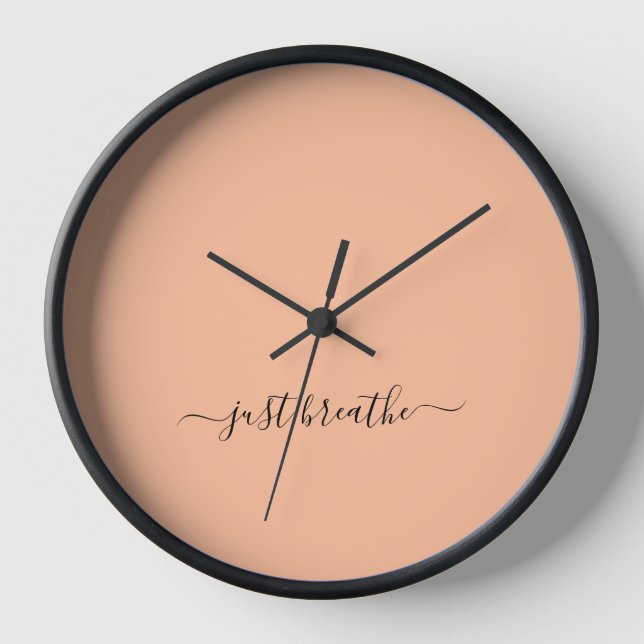 Reloj Respira yoga negro naranja (Anverso)