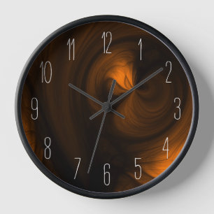 Reloj Resumen de Black Smorl Swirl - Naranja