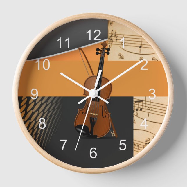 Reloj Resumen de diseño de violín (Anverso)
