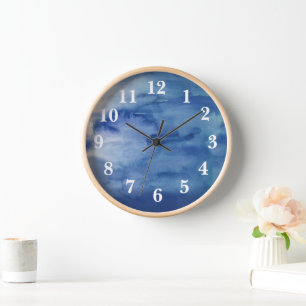 Reloj Resumen De La Decoración De La Playa De Agua Azul 