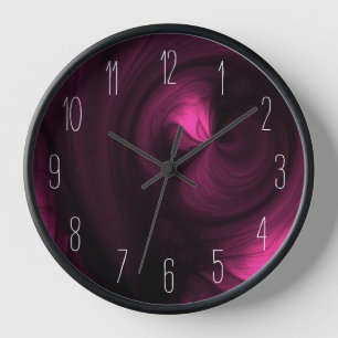 Reloj Resumen Swirl de humo negro - Rosa
