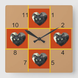 Reloj - retoño Mascota (corazón rojo)