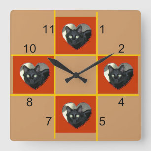 Reloj - retoño Mascota (corazón rojo)