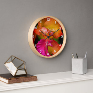 Reloj Retrato de Cattleya Orchid