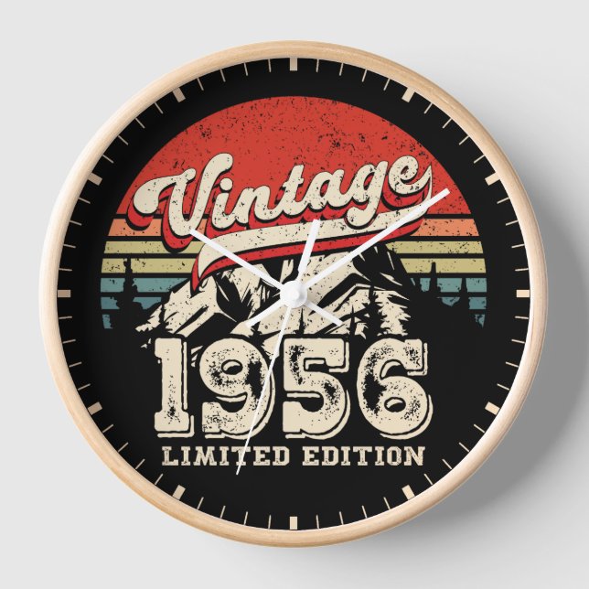 Reloj Retro 1956 Birthday Gift Vintage 70th Bday (Anverso)