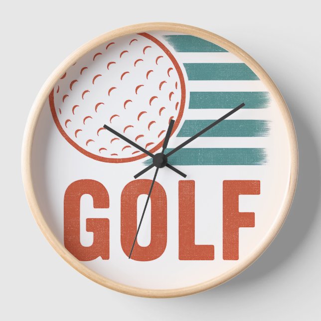 Reloj Retro Grunge Golf (Anverso)