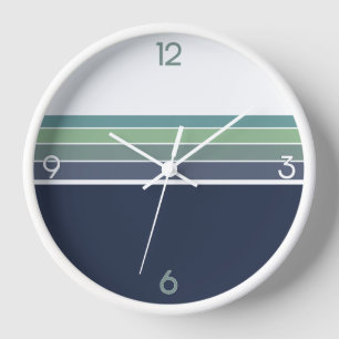 Reloj Retro/Mod Blue y Green Stried