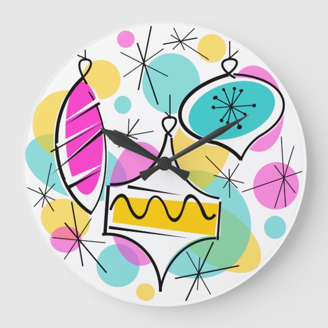 reloj Retro Tree Baubles (Anverso)