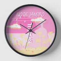 Río de Janeiro Brasil Ilustracion rosa de arte de 