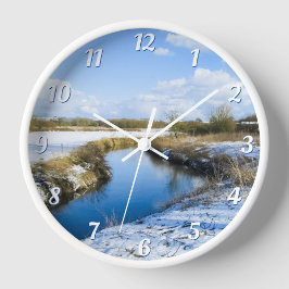 Reloj Riverside de invierno inglés - Muro redondo