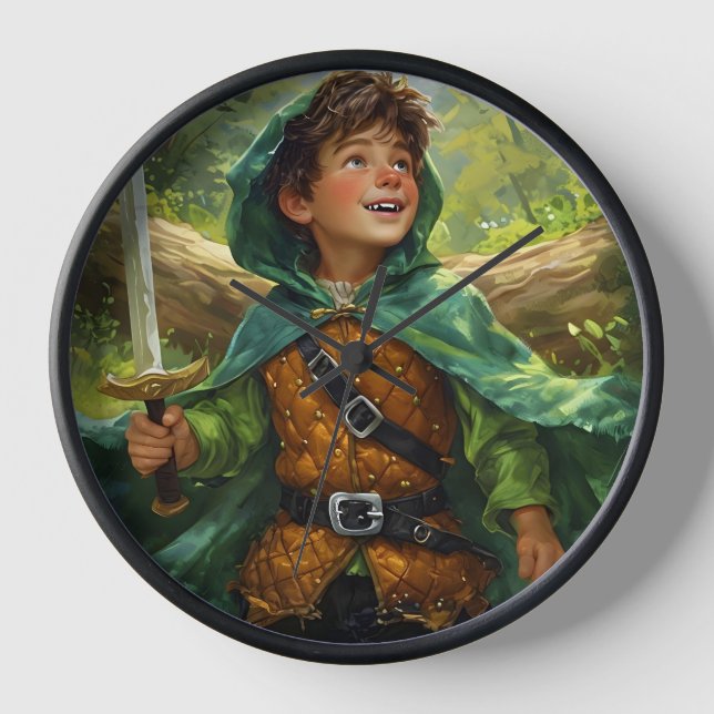 Reloj Robin Hood representado como niño (Anverso)