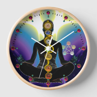 Reloj ROD DE ASCLEPIUS 7 CHAKRAS, YOGA LOTUS POSE Púrpur