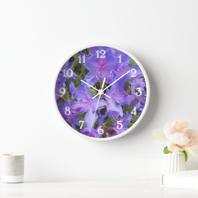 Reloj Rododendros morados florecen (Hogar)