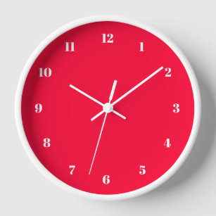 Reloj rojo personalizado: colores y tipos de letra