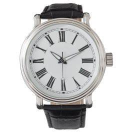 Reloj romano de muñeca negra