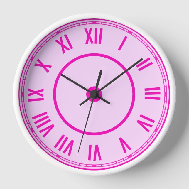 Reloj romano de vintage rosa (Anverso)