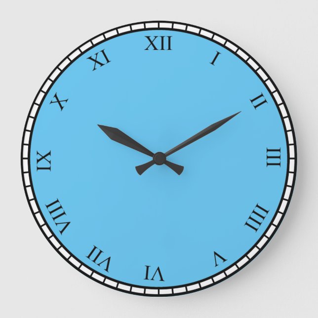 Reloj romano negro y reloj de reloj (Anverso)