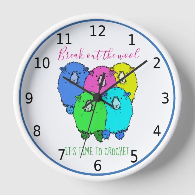 Reloj Rompe la lana, es hora de crochet (Anverso)