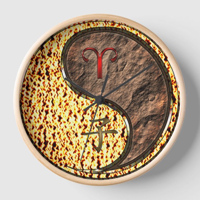 Reloj Rompecabezas de Aries y Rata de Tierra (Anverso)