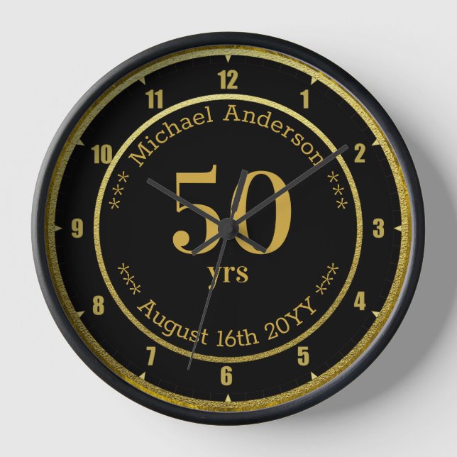 Reloj Ronda personalizada de 50 años de jubilación o ani (Anverso)