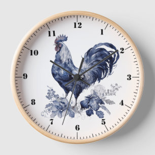 Reloj "Rooster" Blue Willow Style