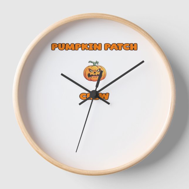 Reloj Ropa de calabaza de parches de equipo de cartón qu (Anverso)