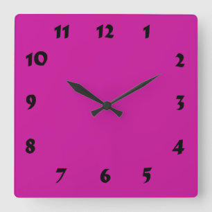 Reloj rosa caliente numerado cambiable
