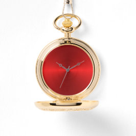 Reloj rosa del degradado metálico rojo MeCircular