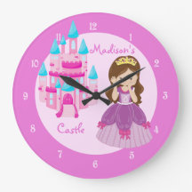 Reloj rosa del Personalizado del Castillo de la Pr