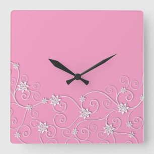 Reloj rosa elegante de Swift Blanco de lujo