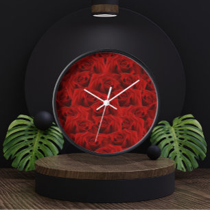 Reloj Rosa Roja Romántica