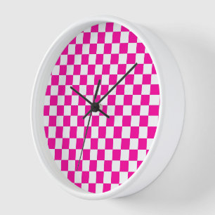 Reloj Rosa y blanco de neón bajo control