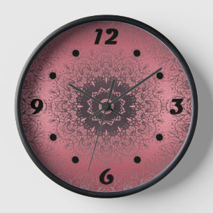 Reloj rosa y gris
