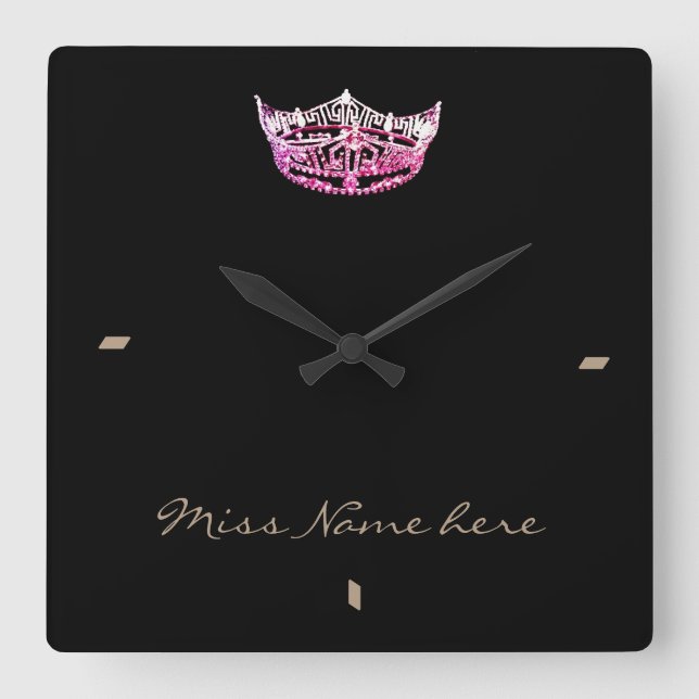 Reloj rosado de la corona al estilo de Miss Améric (Anverso)
