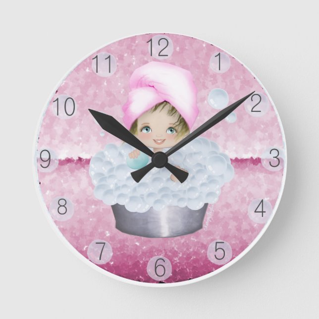 Reloj rosado del baño de burbujas de la diva (Anverso)