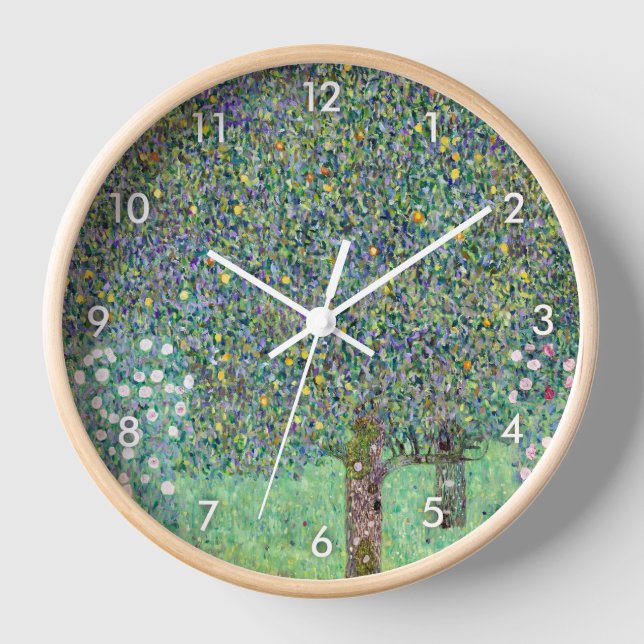 Reloj Rosebushes Bajo Los Árboles, Gustav Klimt (Anverso)