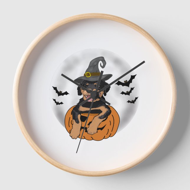 RELOJ ROTTWEILER HALLOWEEN GIFTS (Anverso)