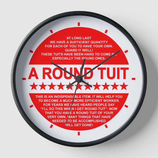 Reloj Round Tuit, Jobber's (Anverso)