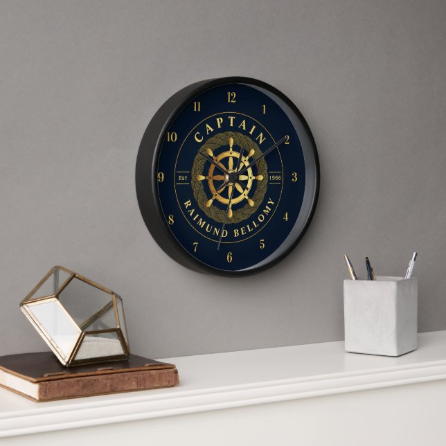 Reloj Rueda de la nave de oro (Oficina)