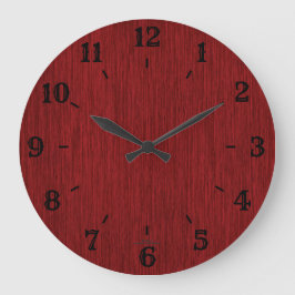 Reloj Rústico Natural Grainy Red Wood Look