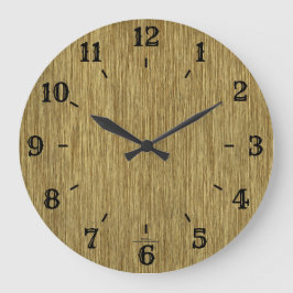 Reloj Rústico Natural Grainy Wood Look