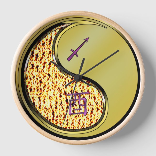 Reloj Sagitario & Gallo de Metal (Anverso)