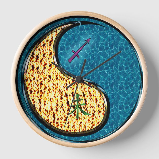 Reloj Sagitario y Cabra de Agua (Anverso)